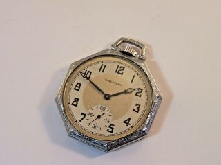 1933 Waltham 12s 7 Jewel No.  210 Octagon Case Pocket Watch