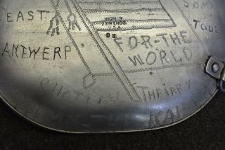 WWI Mess Kit U.  S 1917 Aluminum Trench Art DAMN THE KAISER I WANT TO GO HOME 5