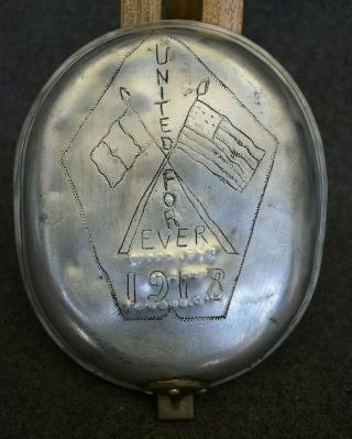 WWI Mess Kit U.  S 1917 Aluminum Trench Art DAMN THE KAISER I WANT TO GO HOME 7