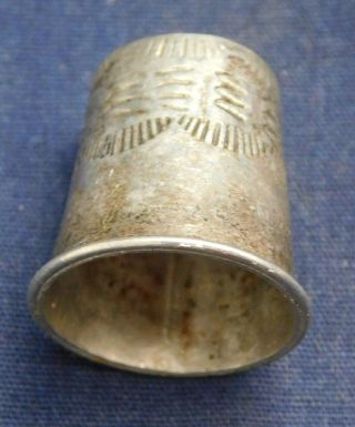 Native American Sterling Silver Handmade Vintage Thimble