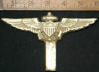 U.  S.  Navy Pilot Wings Plaque Solid Brass Us