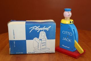 Vintage Playskool No.  202 Otto Jack Wooden Toy 1950s Complete