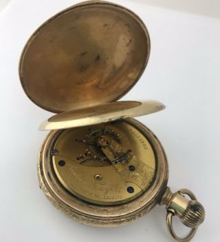 Antique 1893 A.  T.  &Co American Waltham Watch Gold Filled Pocket Watch 3