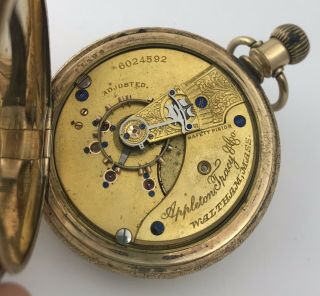 Antique 1893 A.  T.  &Co American Waltham Watch Gold Filled Pocket Watch 4