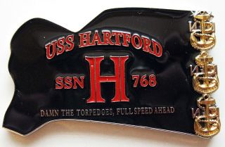 USS Hartford SSN - 768 US Navy submarine CPO Chiefs challenge coin 2