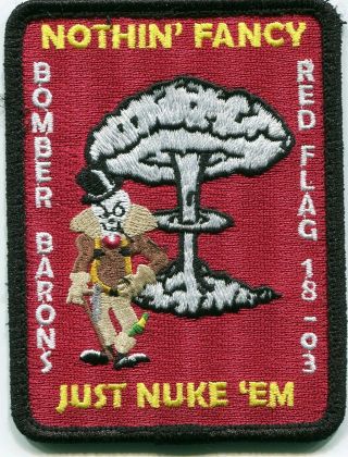 23rd Bomb Squadron Us Air Force Jacket Patch Red Flag 18 Just Nuke Em