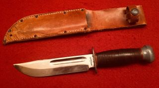 Ww2 U.  S.  Army Marine Rh Pal 36 Combat Utility Knife W/ Sheath -