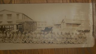 1918 Camp Lee VA Photo 381st Motorized Ambulance Company WWI Yardlong Army AMEDD 2