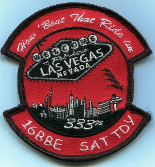 333rd Fighter Squadron Lancers Us Air Force Jacket Patch Las Vegas Sat Tdy