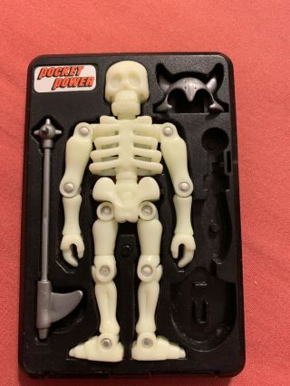 Sega 1988 Pocket Power Glo Bones Skeleton Missing Shield & Sword
