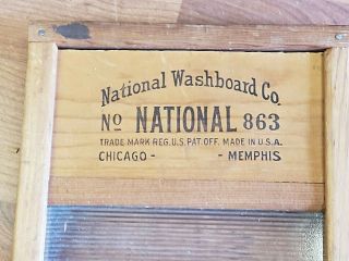 Antique The Glass King National Washboard Co. ,  863 Glass Board 4