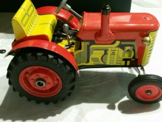 SCHYLLING TRACTOR AND TRAILER WIND - UP TIN TOY NIB WITH KEY / GEAR INSTRUCTIONS 2