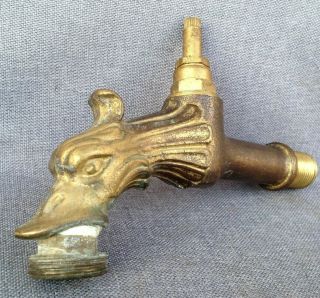 Antique French Faucet Made Of Bronze Mid - 1900 