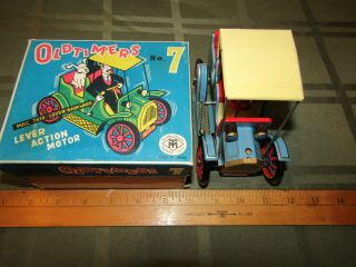 Vintage Made In Japan Tin Toy Car Oldtimers No.  7 8