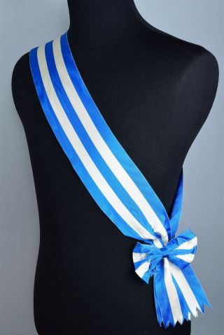 Military Decoration/award/recognition Sash/ribbon White/azure - Blue