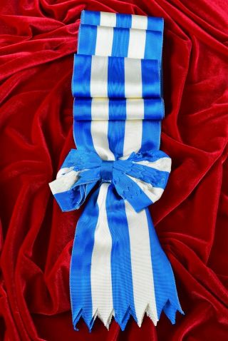 Military Decoration/Award/Recognition Sash/Ribbon White/Azure - Blue 3