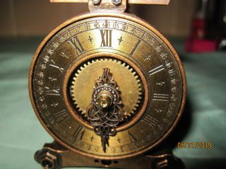 Rare 2 Antique or Vintage Japan Copper Clocks Windup 4
