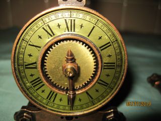 Rare 2 Antique or Vintage Japan Copper Clocks Windup 5