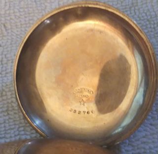 antique Elgin 18S hunter case pocket watch as - is parts,  repair.  99 4