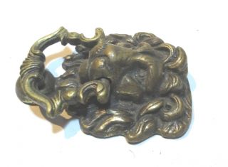 ANTIQUE VICTORIAN BRASS DOOR KNOCKER LION 2 2