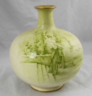 Antique Balbous Royal Bonn Vase Hand Painted Germany 11 " X 9.  5 "