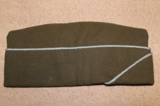 Early WW2 U.  S.  Army Airborne Infantry Patched Wool Overseas Hat,  Named 3