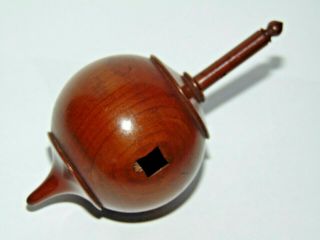 Antique Victorian Wooden Treen Spinning Top Toy