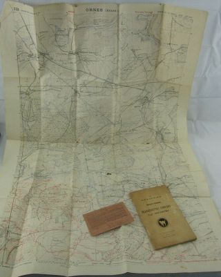 Ww1 French Trench Map " Secret " From 81st Division Pioneer Soldier - 324th Infantry