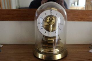 A Vintage German Kundo Electromagnetic Clock Under Glass Dome Spares