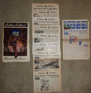 11 Ww2 100th Division Newspapers - Century Sentinel - 1943 & 1944