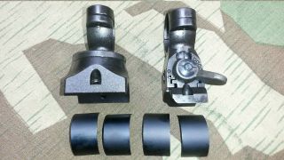 Mauser High Turret Sniper Scope Mount With Split Rings K98 German