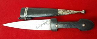 Antique Russian Empire COSSACK little SILVER Dagger Dirk Kinjal ingraved Blade 7