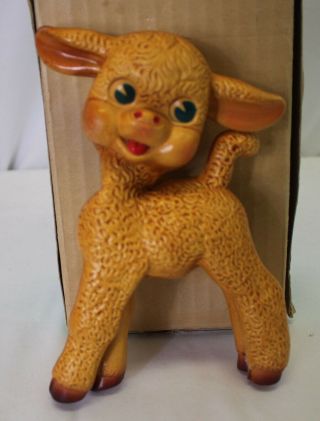 Rare Vintage Rempel 1956 Enterprises Usa Toy Lamb