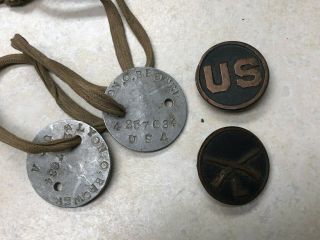 Ww1 Us Military Dog Tags & Collar Discs
