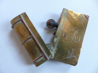 Antique French Wwi Book Trench Art Pocket Lighter (n13)