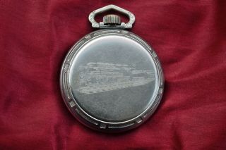 Antique Railroad train Pocket Watch E.  Howard 17 Jewel (For repair) 2
