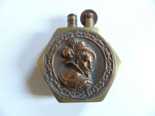 Rare Antique French Wwi Trench Art Pocket Lighter (n3)