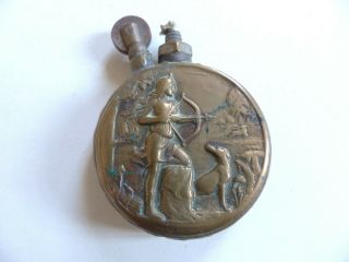 Rare Antique French Wwi Trench Art Pocket Lighter (n17)