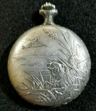 EVER SWISS SHOCK RESISTANT 17 Jewels Swiss Made Hunting Pocket Watch 2
