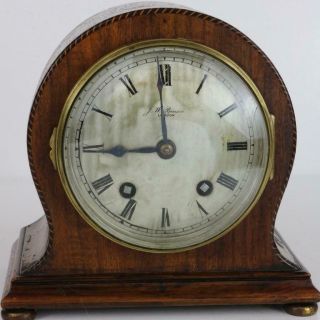 Miniature English Mantel Clock By J.  W.  Benson Lever Platform Escapement Restore