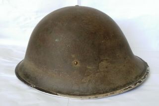 British UK MK III helmet 1945 dated,  size 7 3/4 complete Sandy finishVERY RARE 4