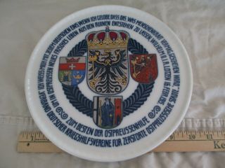 1915 Kpm Wwi Ostpreussenhilfe Prussia World War I Relief Plaque Plate 10 "
