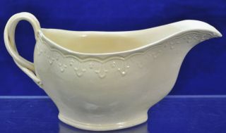 Antique Slip Molded Creamware Gravy Boat Bowl 18th Century 2