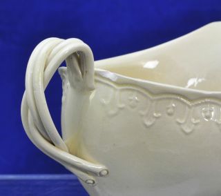 Antique Slip Molded Creamware Gravy Boat Bowl 18th Century 5