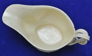 Antique Slip Molded Creamware Gravy Boat Bowl 18th Century 7