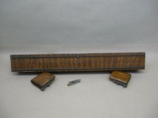 Antique Singer Treadle Sewing Machine Tiger Oak Center Beaded Flip Down Drawer