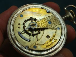 Antique 1903 WALTHAM 18s 7J Kw/Ls Pocket Watch - - For Repair /Parts 4