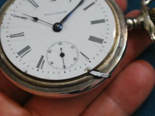 Antique 1903 WALTHAM 18s 7J Kw/Ls Pocket Watch - - For Repair /Parts 6