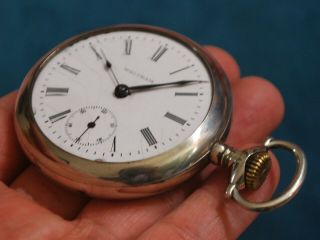 Antique 1903 WALTHAM 18s 7J Kw/Ls Pocket Watch - - For Repair /Parts 8