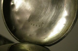 Antique TRENTON Coin Silver POCKET WATCH - Missing Stem Part - Vintage 3